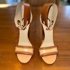 Etro Beige Brown Braided High Heel Sandals Size 40 Leather Luxury Sexy Feminine